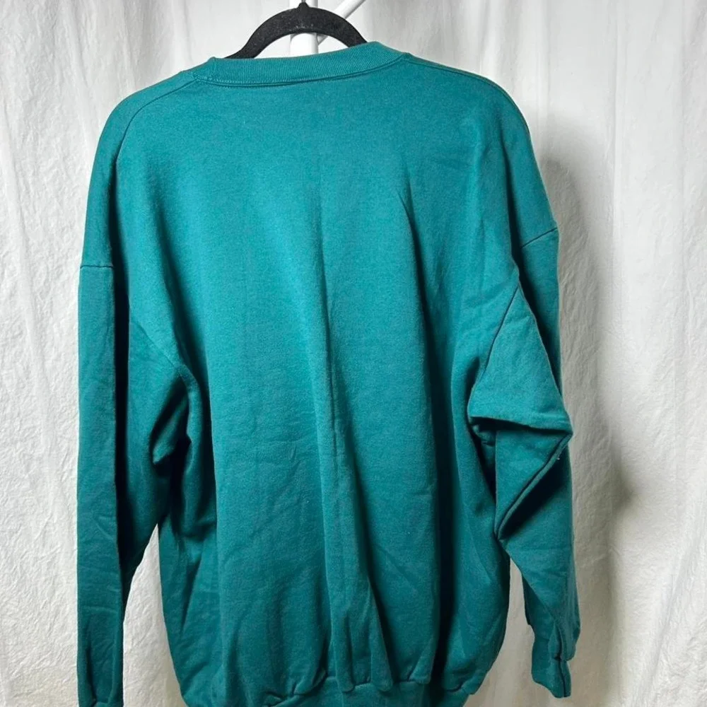 Vtg 90s Looney Tunes Tweety Bird Back Off Sweatshirt‎ Green 1997 XXL - Picture 2 of 4
